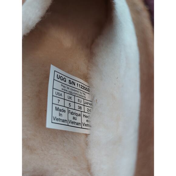 UGG Tazz Platform Suede Slippers Shoes Chestnut 1122553 New With Box Size 7 - Picture 10 of 12